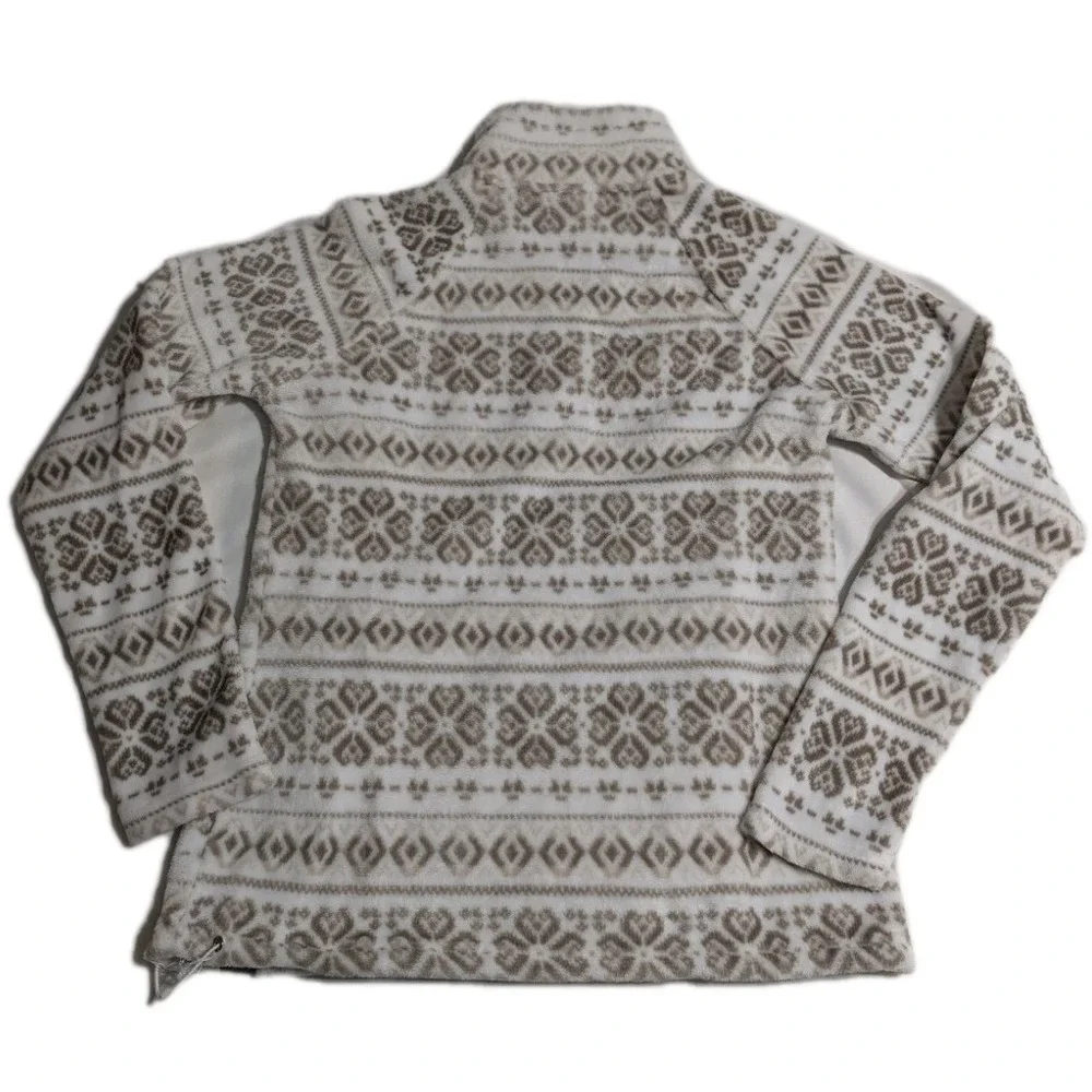 Eddie Bauer‎ Women's Snowfall Print Fleece Pullover Half Zip M